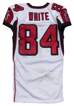2012 Roddy White Game Used Atlanta Falcons Road Jersey Used on 10/28/12 Vs. Philadelphia Eagles (White LOA)